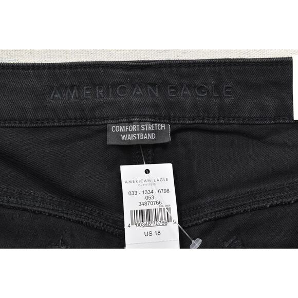 NEW American Eagle Black Highest Rise Mom Short Women's Plus Size 18 NWT - Picture 7 of 8